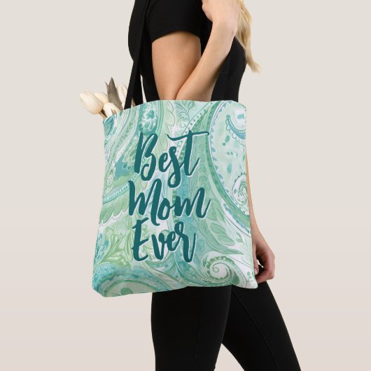 Aqua Green Paisley | MOEDERDAG CANVAS TAS (Dichtbij)