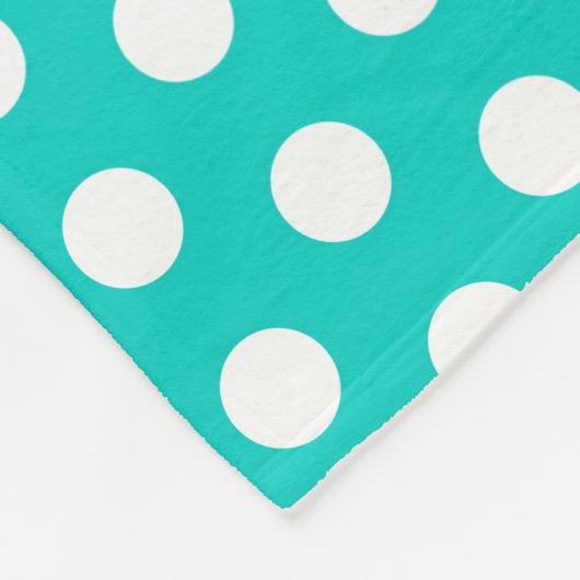 Aqua green polka stip aangepaste naam bord deken (Hoek)
