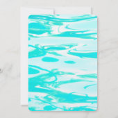 Aqua Green Pool Water Abstracte achtergrond Birthd Kaart (Achterkant)