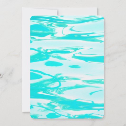 Aqua Green Pool Water Abstracte achtergrond Birthd Kaart (Achterkant)