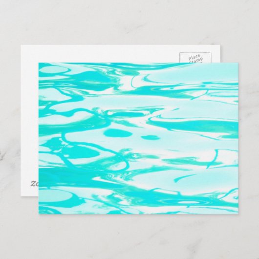 Aqua Green Pool Water Abstracte achtergrond Briefkaart (Voorkant / Achterkant)