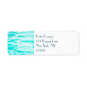 Aqua Green Pool Water Abstracte achtergrond Etiket (Voorkant)