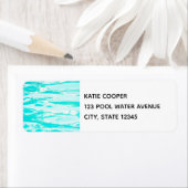 Aqua Green Pool Water Abstracte achtergrond Etiket (Insitu)