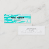 Aqua Green Pool Water Abstracte achtergrond Mini Visitekaartje (Voorkant / Achterkant)