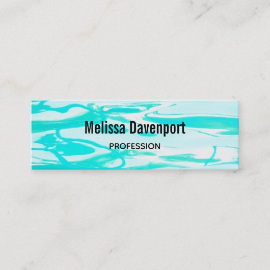 Aqua Green Pool Water Abstracte achtergrond Mini Visitekaartje (Voorkant)