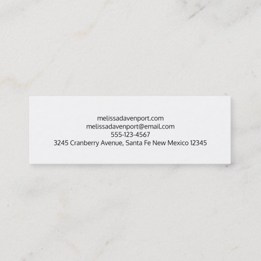 Aqua Green Pool Water Abstracte achtergrond Mini Visitekaartje (Achterkant)