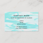 Aqua Green Pool Water Abstracte achtergrond Visitekaartje (Achterkant)