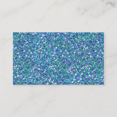 Aqua Green Silver Snowflakes Quinceanera Plaatskaa Plaatskaartje (Achterkant)