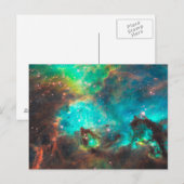 Aqua Green Star Cluster Celestial Briefkaart (Voorkant / Achterkant)