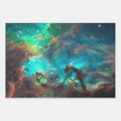 Aqua Green Star Cluster NGC 2074 LMC Inpakpapier Vel (Voorkant 2)