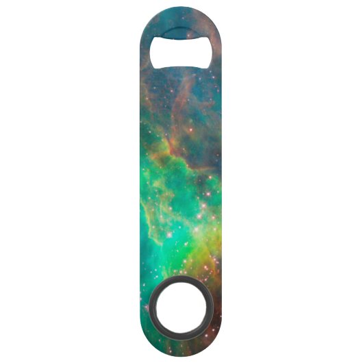 Aqua Green Star Cluster NGC 2074 Speed Flessenopener (Voorkant)