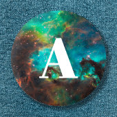 Aqua Green Star Cluster Space Foto Ronde Button 5,7 Cm