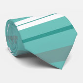 Aqua Green Stripes Stropdas (Opgerold)
