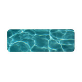 Aqua Green Swimming Pool Photo Blank Etiket (Voorkant)