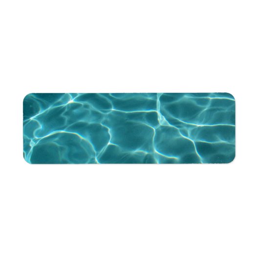 Aqua Green Swimming Pool Photo Blank Etiket (Voorkant)