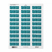 Aqua Green Swimming Pool Photo Blank Etiket (Full Sheet)