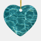 Aqua Green Swimming Pool Photo Heart Keramisch Ornament (Voorkant)