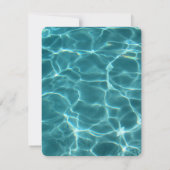 Aqua Green Swimming Pool Photo Wedding Kaart (Achterkant)
