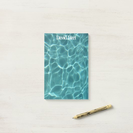 Aqua Green Swimming Pool Post-it® Notes (Op bureau)