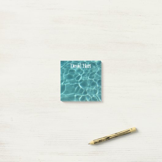 Aqua Green Swimming Pool Post-it® Notes (Op bureau)