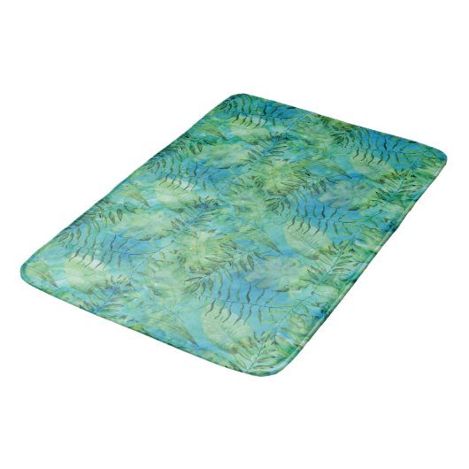 Aqua Green Tropical Hawaii laat Waterverf achter Badmat (Gekanteld)