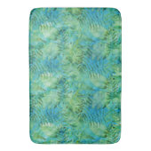 Aqua Green Tropical Hawaii laat Waterverf achter Badmat (Voorkant Verticaal)