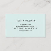 Aqua Green Waterverf Creative Layers Visitekaartje (Achterkant)