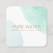 Aqua GREEN Waterverf IV therapie wellness dayspa Vierkante Visitekaartje (Voorkant)