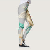 Aqua Grijs Cherubijn Engel Leggings (Rechts)