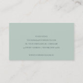 AQUA GRIJS SINAASAPPEL BLUSH HANGENDE KLEDING DRYC VISITEKAARTJE (Achterkant)