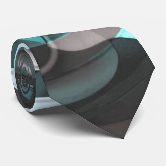 aqua grijs stropdas 4 (Opgerold)
