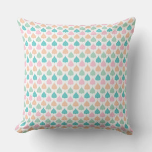 AQUA GROEN ROZE & ORANJE PATRONEN KUSSEN