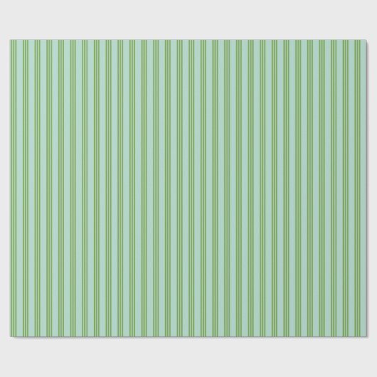 Aqua & Groen Snoep Stripe Wrapping Paper Cadeaupapier (Vlak)