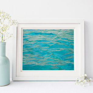 Aqua Groen Water Meer Foto Poster