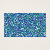 Aqua Groen Zilver Sneeuwvlokken Quinceanera Favor  Visitekaartjes (Achterkant)