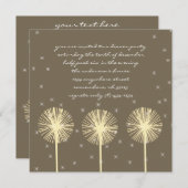 Aqua Groene Paardenbloem Diner Uitnodigingen (Voorkant / Achterkant)