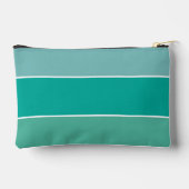 Aqua groene streep varsity monogram etui (Achterkant)