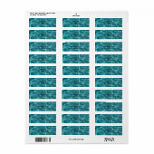 Aqua Groene Zwembad Foto Etiket (Full Sheet)