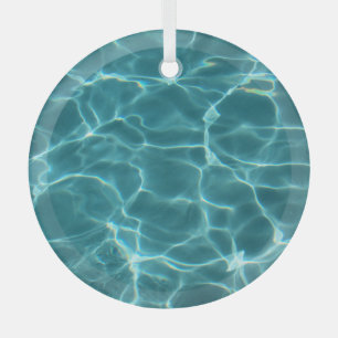 Aqua Groene Zwembad Foto Glas Ornament