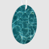 Aqua Groene Zwembad Foto Ornament (voorkant)