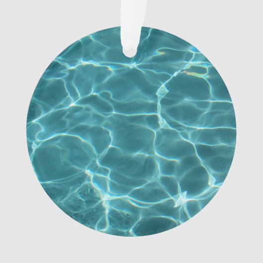 Aqua Groene Zwembad Foto Ornament (voorkant)