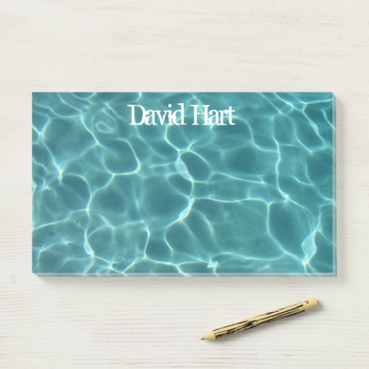 Aqua Groene Zwembad Foto Post-it® Notes (Op bureau)
