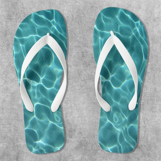 Aqua Groene Zwembad Foto Teenslippers