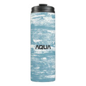 Aqua Grunge, Blue, Cool Thermosbeker (Voorkant)