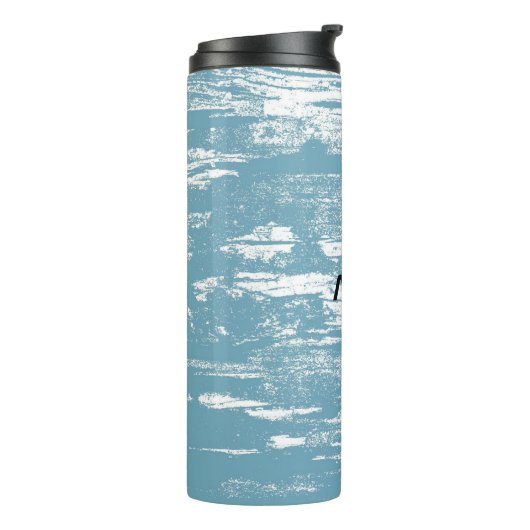 Aqua Grunge, Blue, Cool Thermosbeker (Gedraaid links)