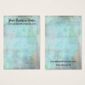 Aqua  Grunge Earring Holder Display Kaarten Visitekaartje (Voorkant /achterkant)