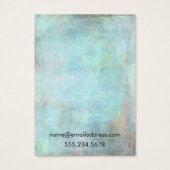 Aqua  Grunge Earring Holder Display Kaarten Visitekaartje (Achterkant)