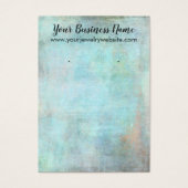 Aqua  Grunge Earring Holder Display Kaarten Visitekaartje (Voorkant)