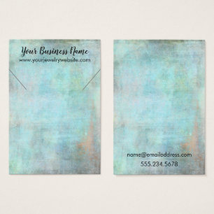 Aqua  Grunge Ketting Holder Kaarten Visitekaartje