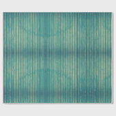 Aqua Grunge Stripes inpakpapier (Vlak)